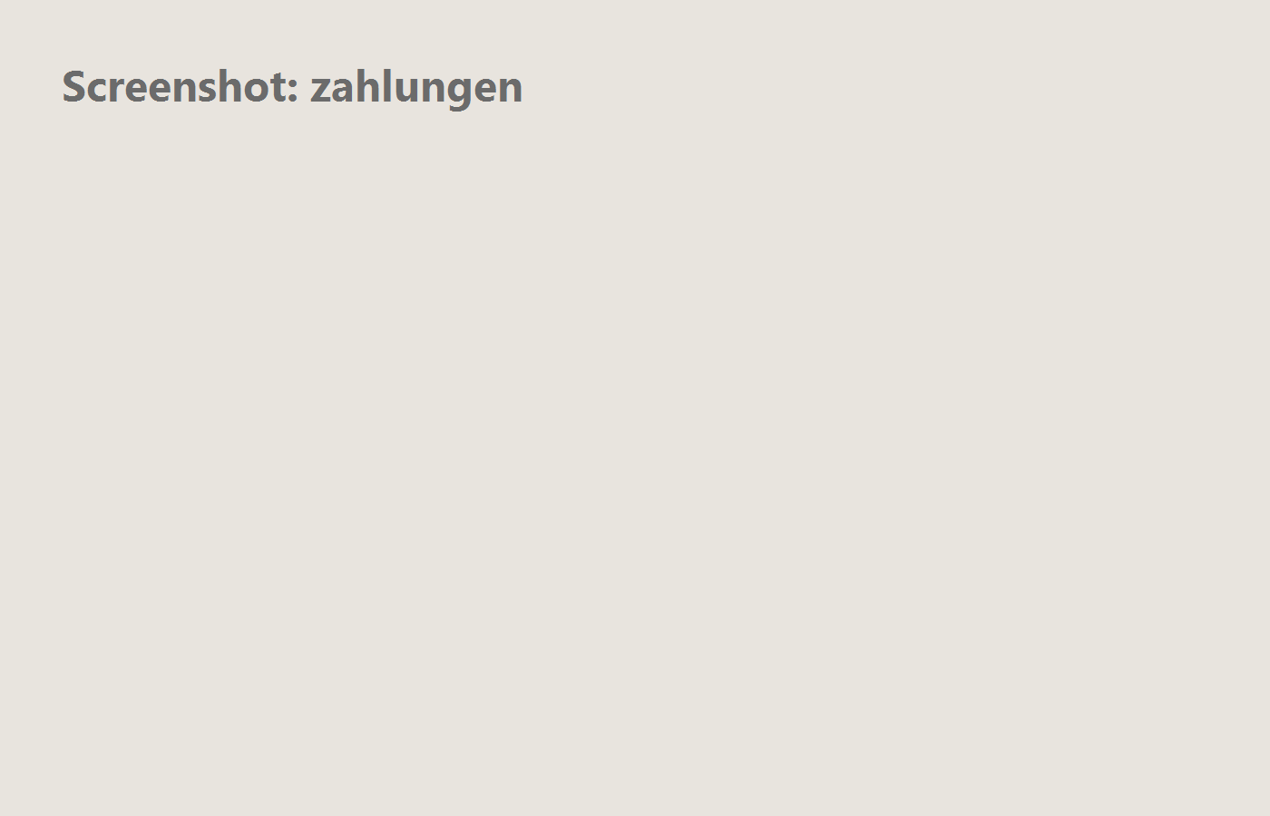 Zahlungsübersicht mit Erstattungen